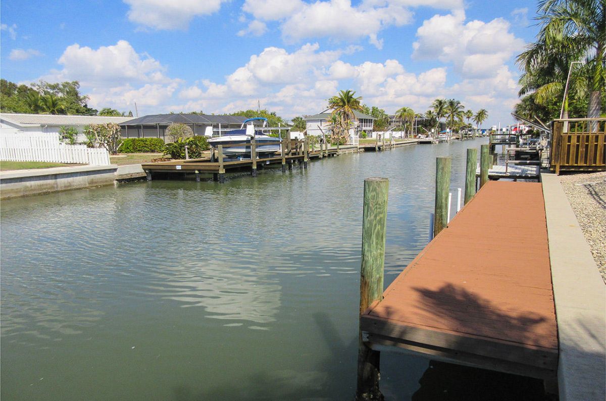 Wide Canal and Boat Dock