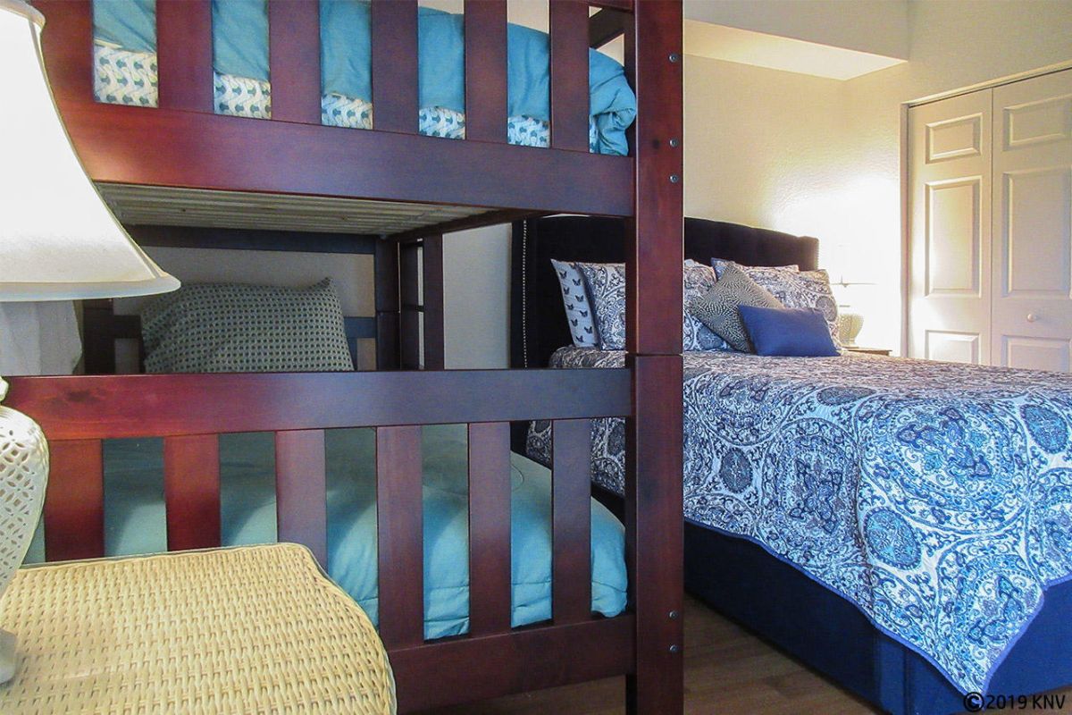 Guest Bedroom has Double Bed and Bunk Beds