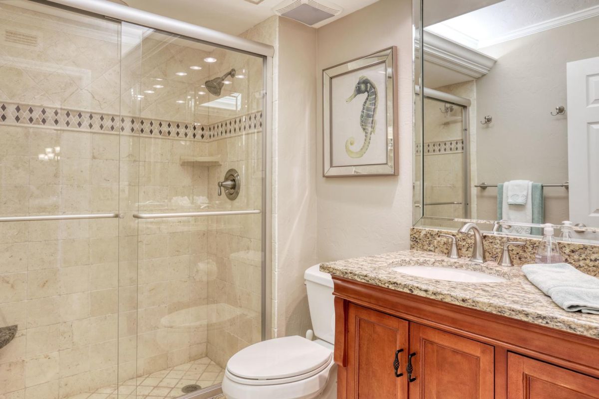 Beautifully remodeled Guest Bath with Walk In Shower
