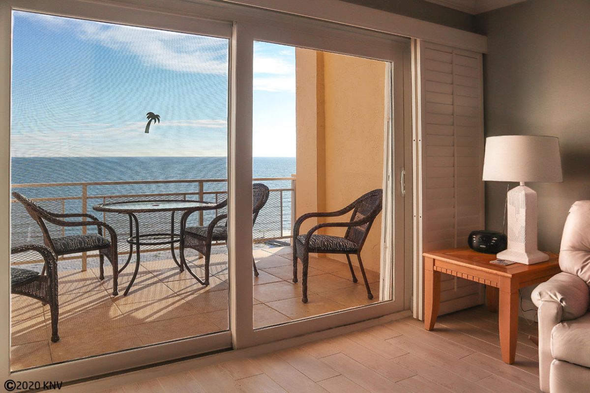 The 6th floor balcony with a prized direct Gulf view awaits you.