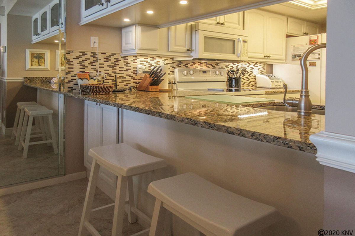 Breakfast Bar with granite countertops