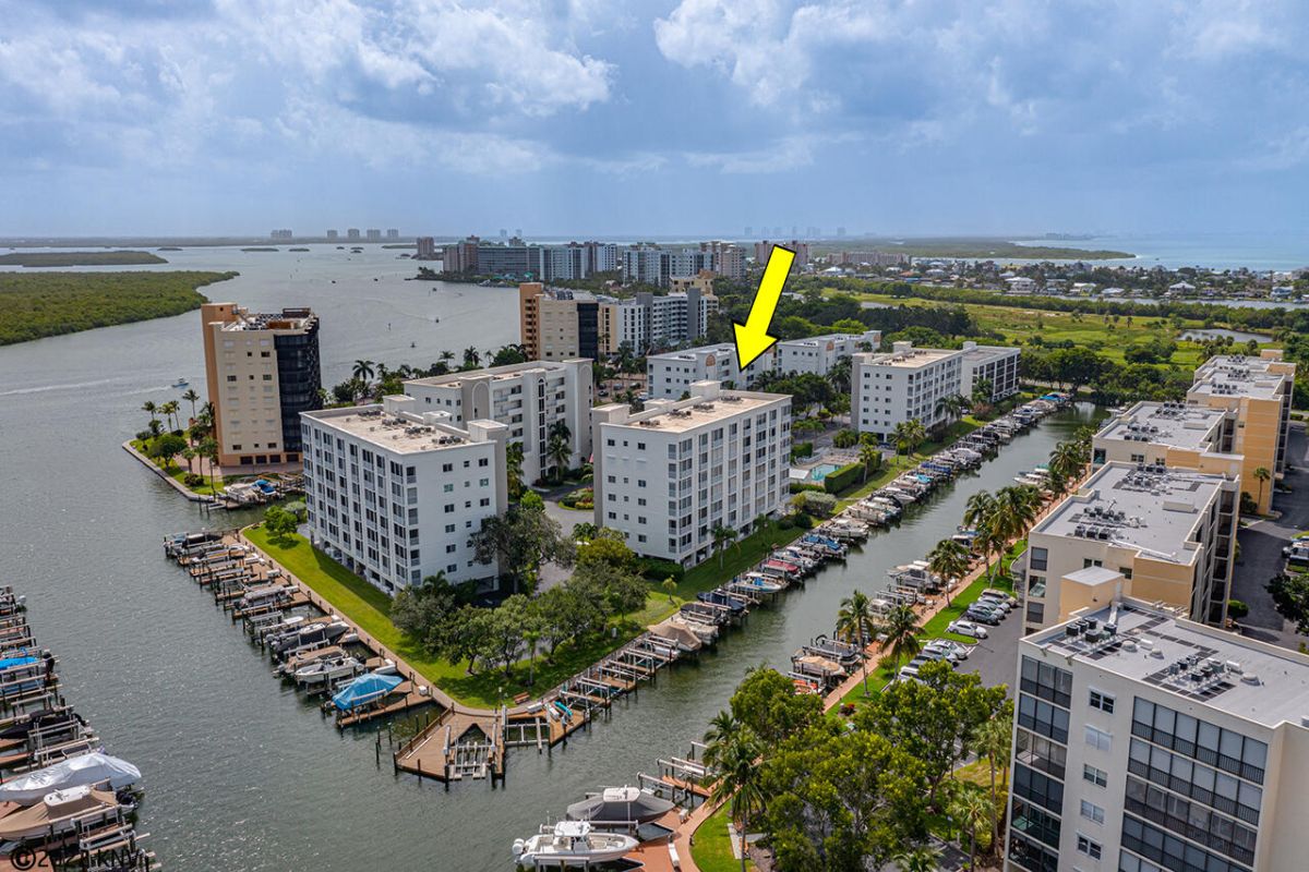 Casa Marina waterfront property is located in the upscale Bay Beach Lane area