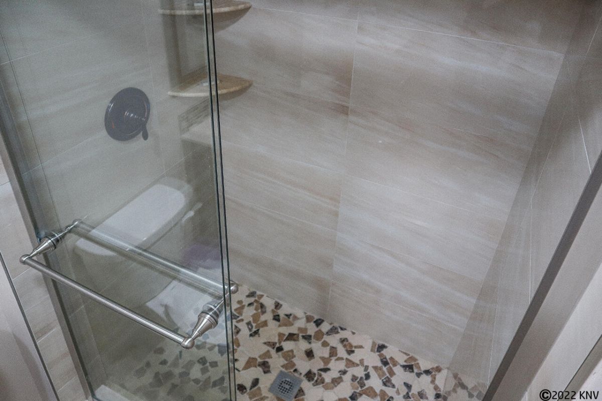 Guest Bath has new tiled Walk In Shower