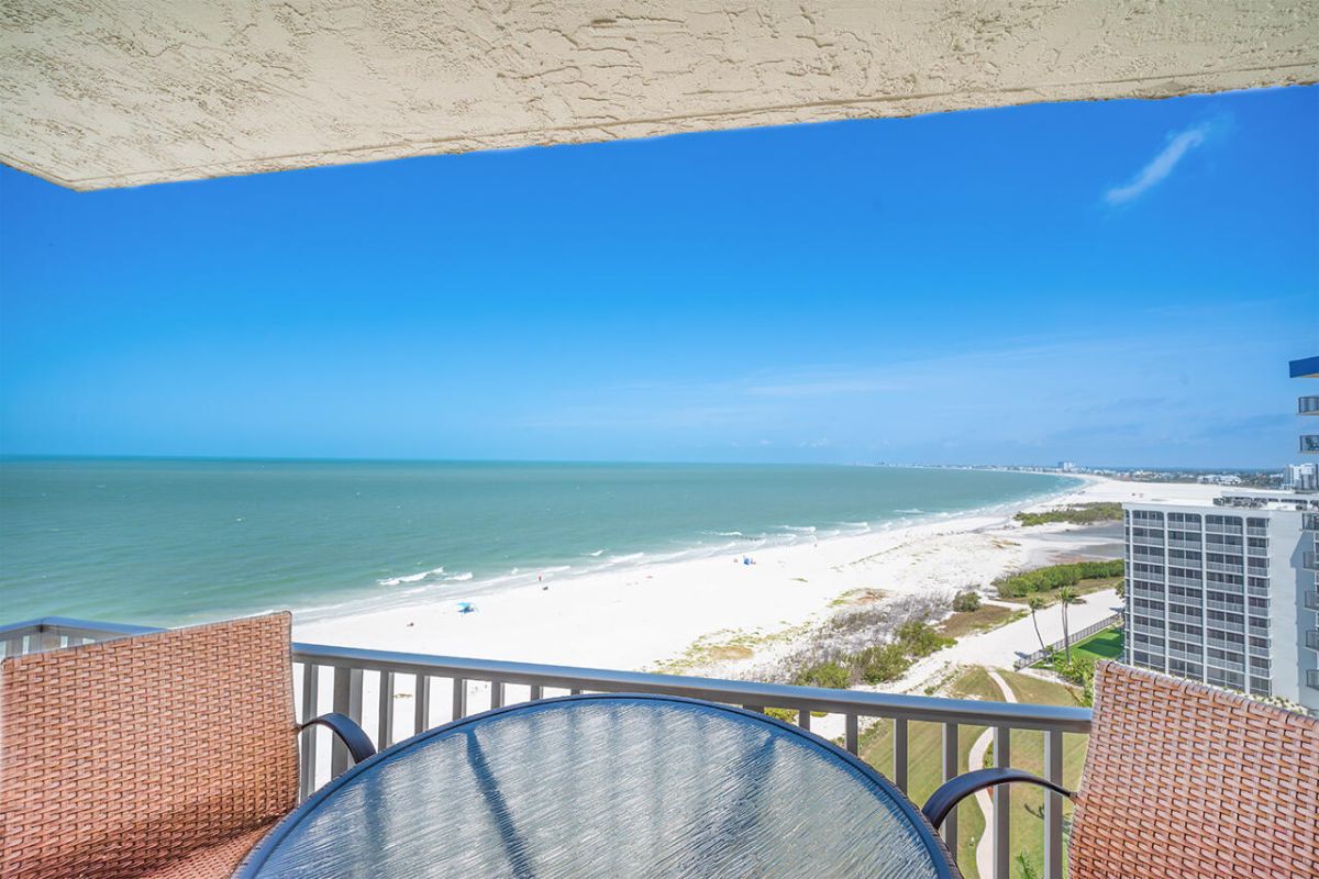 Beach Therapy! Private Balcony at Estero Beach And Tennis Club 1104B offers fabulous view of the Gulf