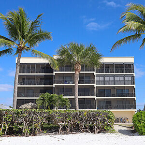 exterior view of rental from the beach